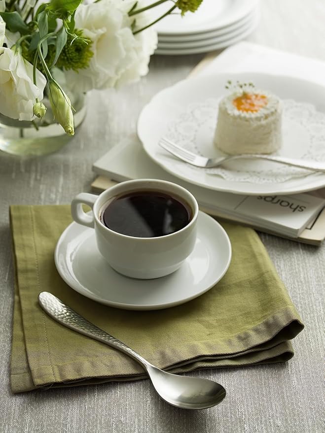 Matte Silverware Set, 18/10 Stainless Steel Satin Flatware, Modern Brushed Finish Cutlery, Dishwasher Safe & Durable, Built to Last (40-Piece, Marettimo Hammered)