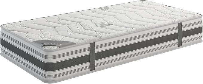 Ottomanson Twin XL 12" Hybrid Mattress - Meditation Antistatic Quilted Cover - Made in USA - Firm Support - Individually Pocketed Coils & CertiPUR-US Foam - Fiberglass-Free - Bed in a Box