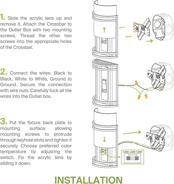 ASD LED Indoor Wall Mount Light Fixture - 10 Inch Modern Interior Oil Rubbed Bronze Wall Sconce Lighting - 3000K 4000K 5000K Adjustable - Half Cylinder Hallway Light Fixture - ETL & Energy Star