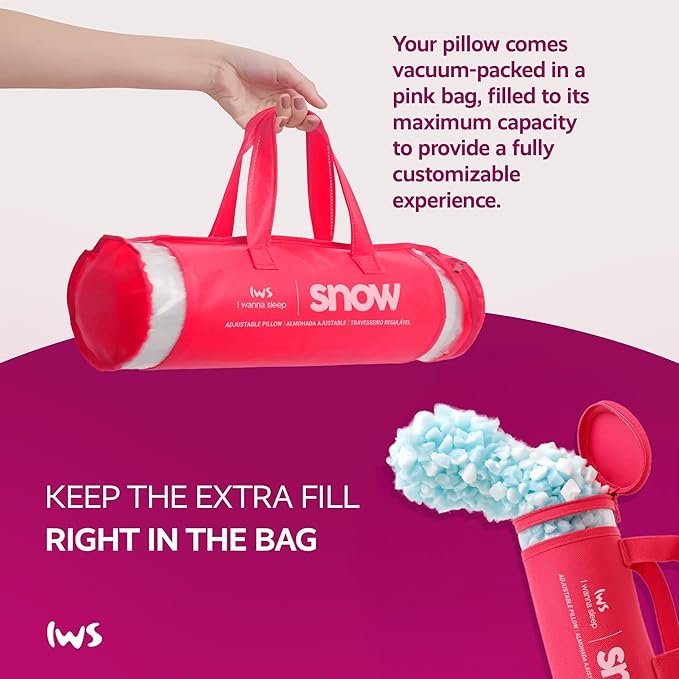 Adjustable Cooling Pillow, Neck Support, Queen Size Bed Pillows for Sleeping, Gel Cross Cut Memory Foam, Side Sleepers, Snow® Pillow