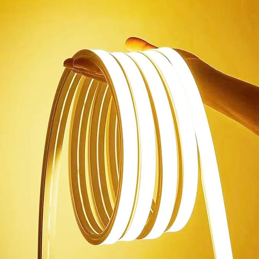 Silicone Soft LED Strip 16.5 FT,LED Landscape Lighting,24V Low Voltage Step Light 3000K Warm White Light,IP68 Waterproof Outdoor Landscape Lighting,Suitable for Courtyard Wall Stairs