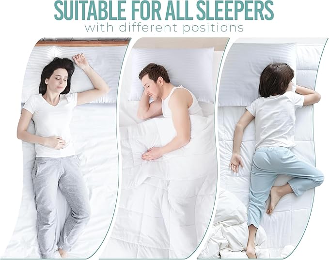 Utopia Bedding Pillows King Size Set of 4 (White), Hotel Pillows, Cooling Pillow for Side, Back or Stomach Sleepers