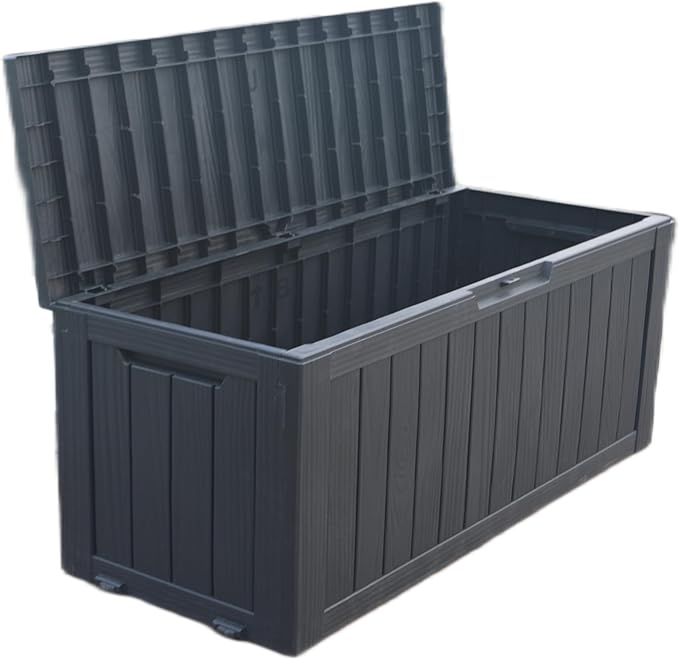 BTEXPERT 70 Gallon Outdoor Storage Container Deck Box for Patio Furniture Garden Tools Cushions Sports Equipment Waterproof Lockable Stainless Steel insert UV Resistant