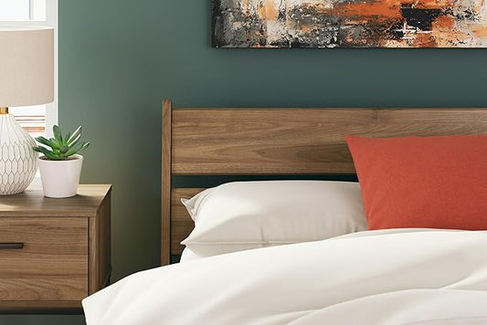 Signature Design by Ashley Deanlow Rustic Panel Headboard, Full, Light Brown