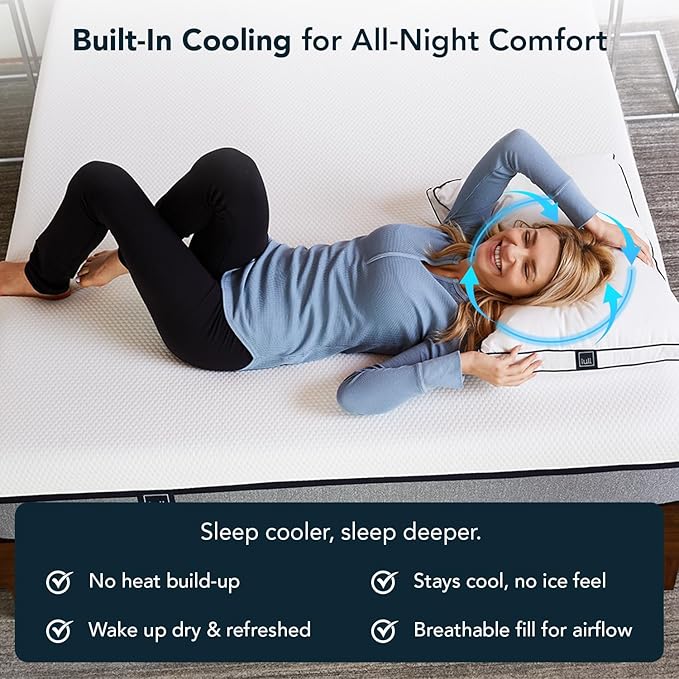 Original Lull Pillow | Machine Washable & Hypoallergenic Pillow w/Adaptive Fibers for Neck & Spine Support, 100 Night Trial (King)