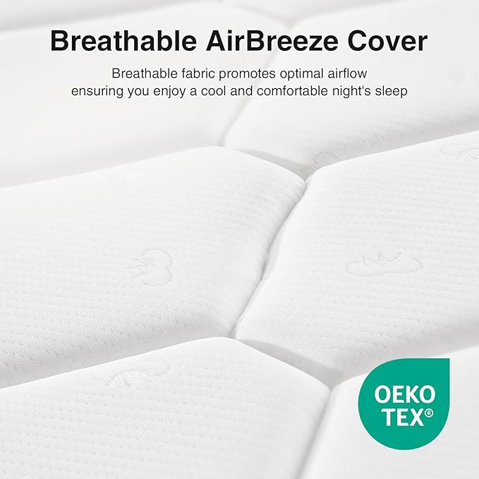 Novilla 8 inch Full Size Mattress, Foam and Spring Hybrid Full Mattress with Adaptive Foam for Pressure Relieving & Breathable Comfort, CertiPUR-US Certified-Ideal for Youth & Guest Rooms