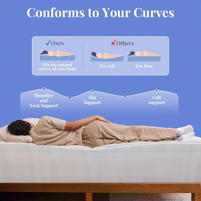 OhGeni Cooling 4 inch Dual Layer Queen Mattress Topper, 2 inch Gel Memory Foam, 2 inch Down Alternative Pillow Top Pad, Mattresses Cover for Bed, Medium Support, Fits 6”-19” Deep Pocket