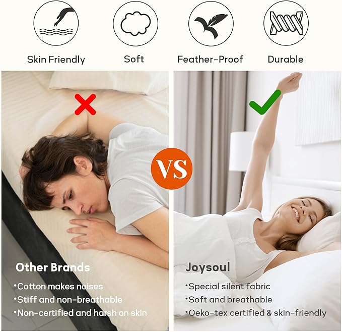 Joysoul California King Size Down Comforter - All Season Ultra Soft Goose Down & Feather Fiber Fill, Luxury Hotel Blue Duvet Insert with Corner Tabs (108" X 94")