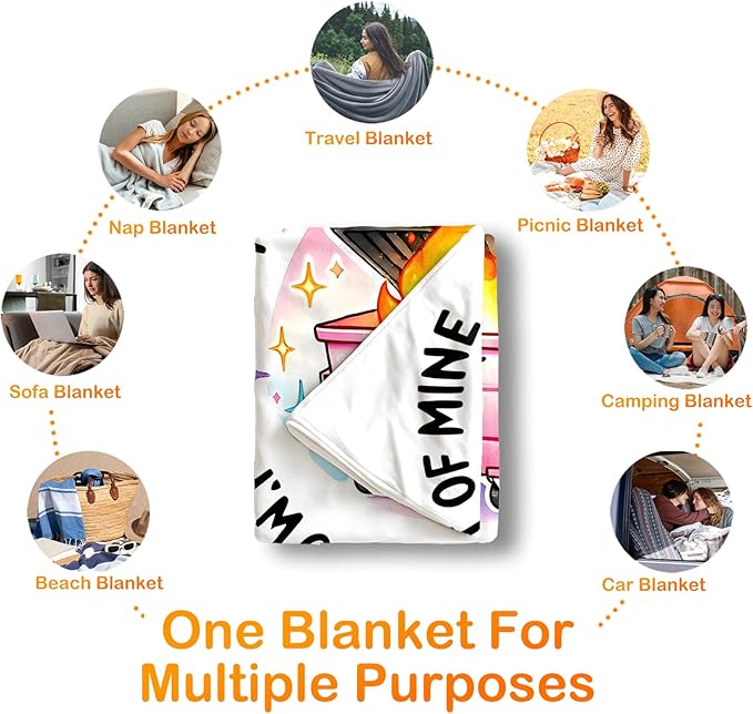 Funny Pink Dumpster Fire Throw Blanket,Funny Gifts for Women Girls,Dumpster Fire Humorous Blanket for Couch Bed Dorm Bedroom Office,50x60 Inches