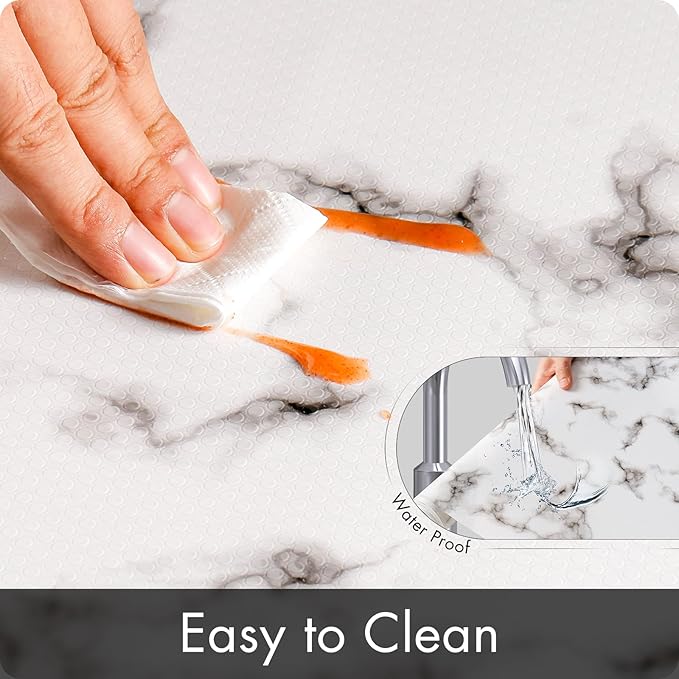 Cooyes Shelf Liner – Premium Non-Adhesive Cabinet and Drawer Liner for Kitchens – Waterproof Shelf Paper with Modern Pattern – Durable EVA Cabinet Mat – Easy to Cut