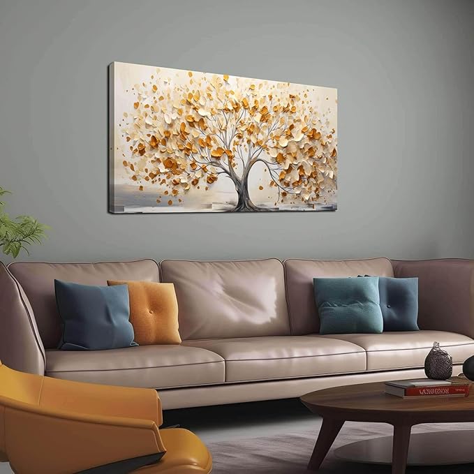 Rxrpexjke Tree of Life Pictures for Living Room Canvas Wall Art Large Artwork Canvas Wall Decor Ready to Hang Artwork Print with Frame Modern Wall Art Decorative Painting Size 20x40