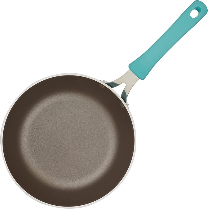 Rachael Ray Cook + Create Nonstick Saucier Pan/Saucepan, 3 Quart, Agave Blue