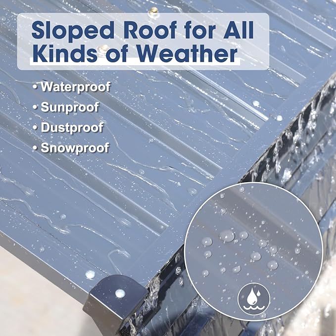 OC Orange-Casual 12 x 20 FT Metal Carport, Outdoor Heavy Duty Steel Canopy, Garage Car Shelter Shade with Metal Roof, Patio Car Tent for Car,Truck and Boats, Dark Gray