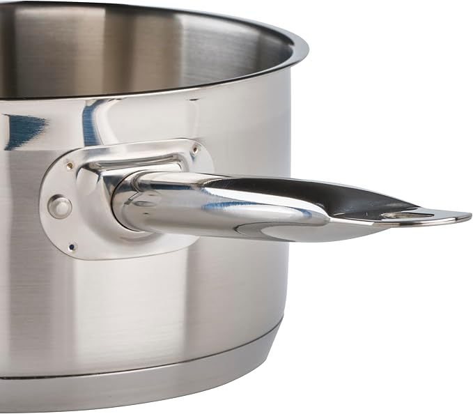 Winco Heavy-Duty Stainless Steel Sauce Pan with Cover, 3.5 Quart