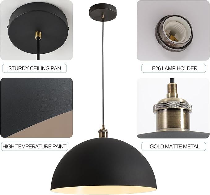 Modern chandelier Industrial style chandelier 17.72 inches Black and white color scheme Indoor chandelier Length of wire 78.74 inches - Suitable for kitchen island, dining room and bedroom use