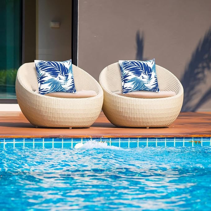 JMGBird Outdoor Throw Pillows with Insert 18 * 18 Inch Outdoor Pillows for Patio Furniture