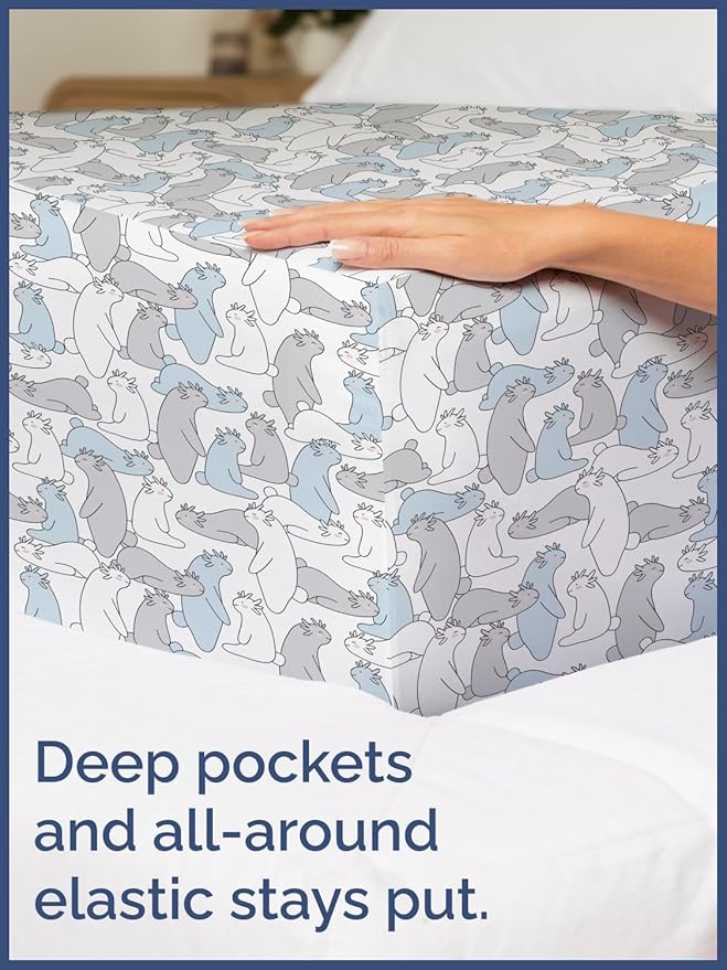 Kids Monsters Queen 4 Piece Sheet Set - Boys, Girls, Teens, Toddler - Easy Fit Deep Pockets - Breathable, Hotel Quality Bedding Sheets - Machine Washable - Wrinkle Free - Cute, Cozy, Soft - CGK Linens