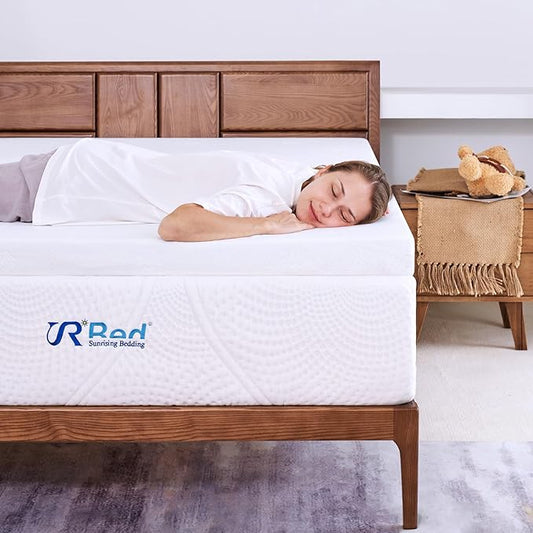 3 Inch Twin Memory Foam Mattress Topper, Cooling Gel Bed Topper with Premium Removable Skin-Friendly Non-Slip Cover, High Density Ventilated Mattress Pad CertiPUR-US & Oeko-Tex Certified