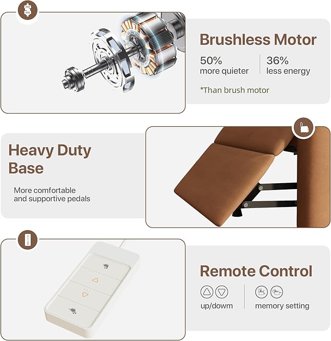 Claiks Power Recliner Chair for Adults, Adjustable Reclining Chair, Comfortable Recliner Couch with Side Pockets&Wire Remote Control, for Living Room, Home Theater, Bedroom, Linen Fabric, Orange