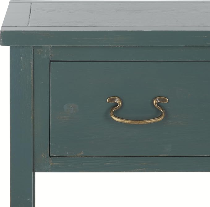 SAFAVIEH Home Collection Cindy Farmhouse Dark Teal 3-Drawer Console Table