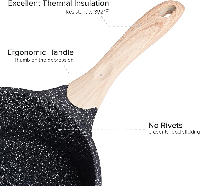 JEETEE 2.5 Quart Sauce Pan with Lid, Non Stick Small Pot with Coating, Masterclass Cookware Sauce Pot for Cooking, PFOA/PFOS Free