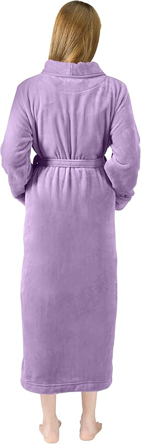 NY Threads Premium Womens Robe, Plush Fleece Long Bath Robe for Women, Fluffy Soft Women's Bathrobe