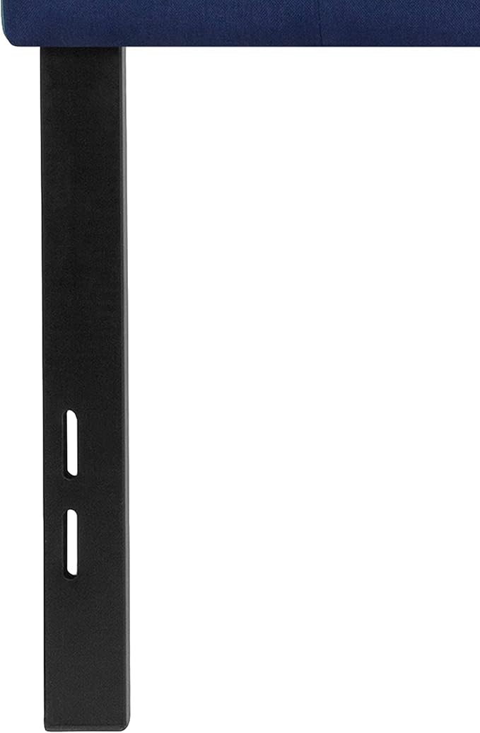 EMMA + OLIVER Tufted Upholstered Full Size Headboard in Navy Fabric