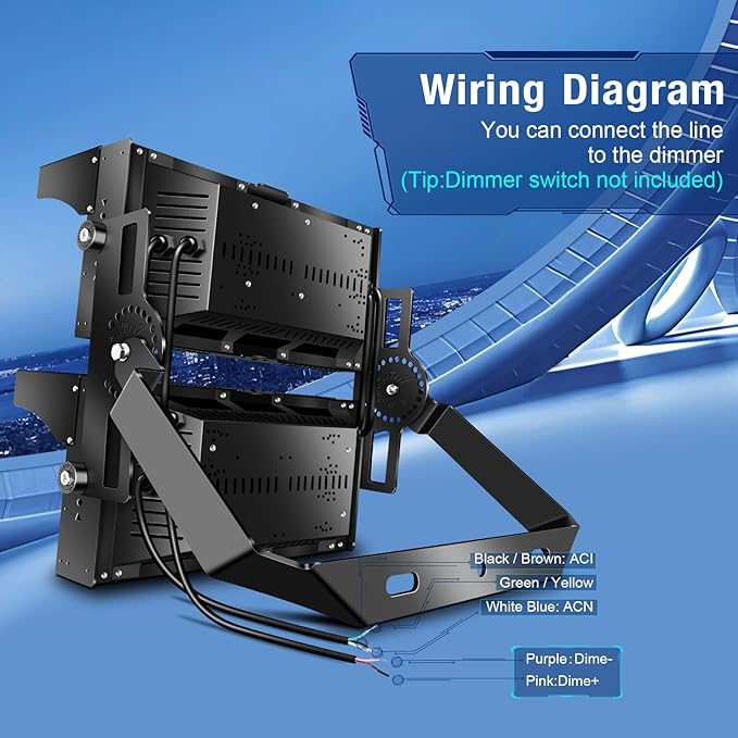 900W Led Stadium Lights, IP66 High Power Outdoor Sport Court Arena Light Pro-Grade High Mast Lighting with Dimmable 10KV Surge Protection Commercial and Industry for Large Area Lighting