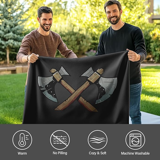 Birthday Gifts for Men, Grandpa Gifts for Fathers Day, Throw Blanket for Man 50"x 60", Gag Gifts for Men Dad Grandpa Who Wants Nothing, Man Blanket