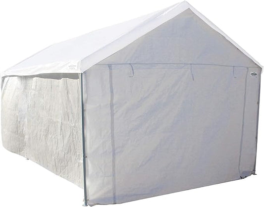 Caravan Canopy Tent Sidewalls for Domain Carport with Straps, Ideal for Garage Storage, Inflatable Garage Covering, White (Sidewalls Only)