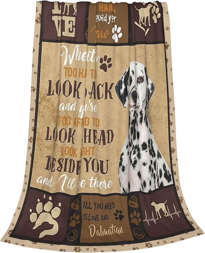 Dalmatian Blanket Dalmatian Dog Throw Blanket Soft Fleece Flannel Bedding Spotted Dog Gifts for Men Boys Women Girls Lovers Adults Stuff Plush for Couch Sofa Bed Room Decor 60"X80"