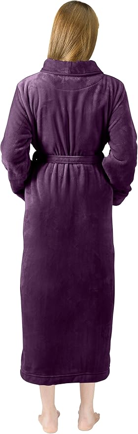NY Threads Premium Womens Robe, Plush Fleece Long Bath Robe for Women, Fluffy Soft Women's Bathrobe