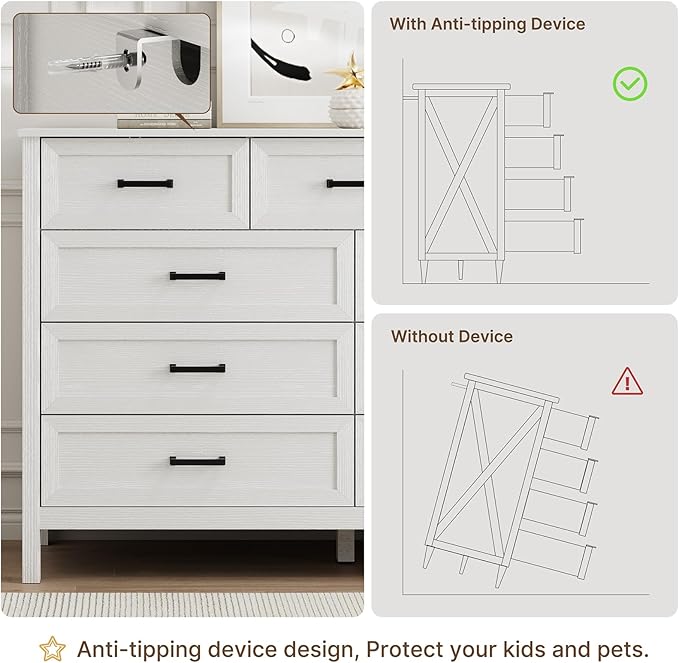 LYNSOM Farmhouse 9 Drawer Dresser for Bedroom, 55 Inch Wide Wood Rustic Chest of Drawers with X-Marking & Bar Handle, Large Storage Dressers Organizer for Bedroom, Living Room, White