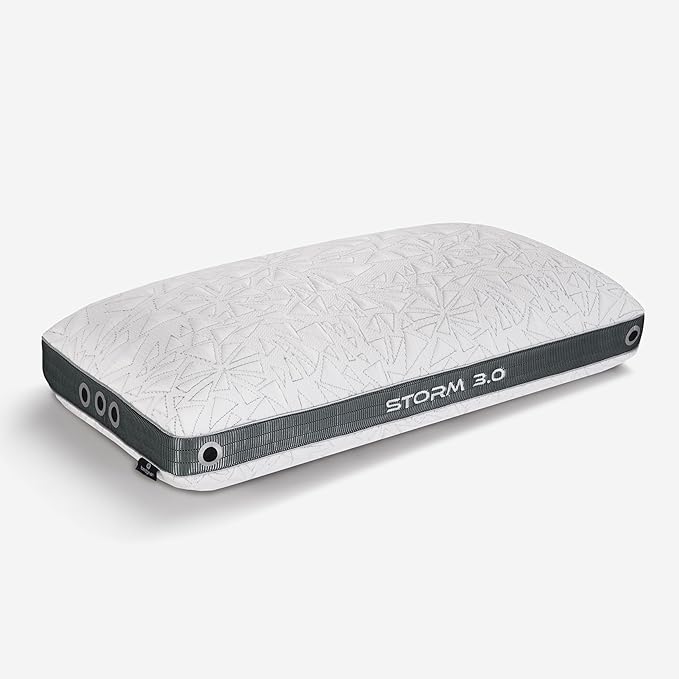 Bedgear Storm Performance King Pillow - Size 3.0 - Cooling Bed Pillow for Hot Sleepers - Medium Pillow for All Sleep Positions, Hypoallergenic, Washable & Removable Cover - 20" W x 36" L x 6.50"
