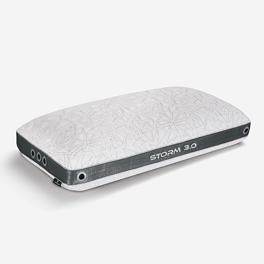 Bedgear Storm Performance King Pillow - Size 3.0 - Cooling Bed Pillow for Hot Sleepers - Medium Pillow for All Sleep Positions, Hypoallergenic, Washable & Removable Cover - 20" W x 36" L x 6.50"