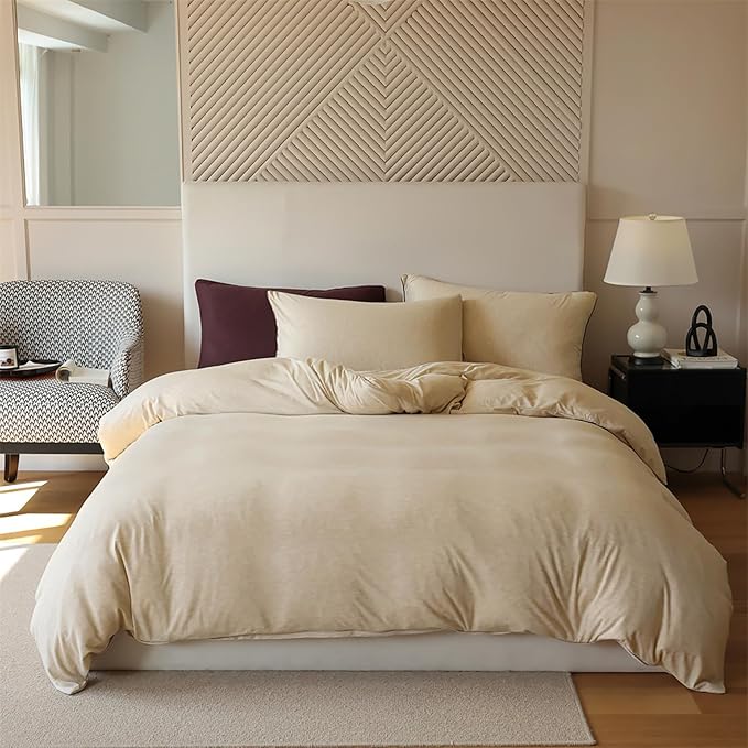 Luxlovery Khaki Comforter Set Full Champagne Bedding Comforter Set Full Women Men Taupe Solid Soft Breathable Blanket Quilts Sand Color 3 Piece Comforter Bedding Set