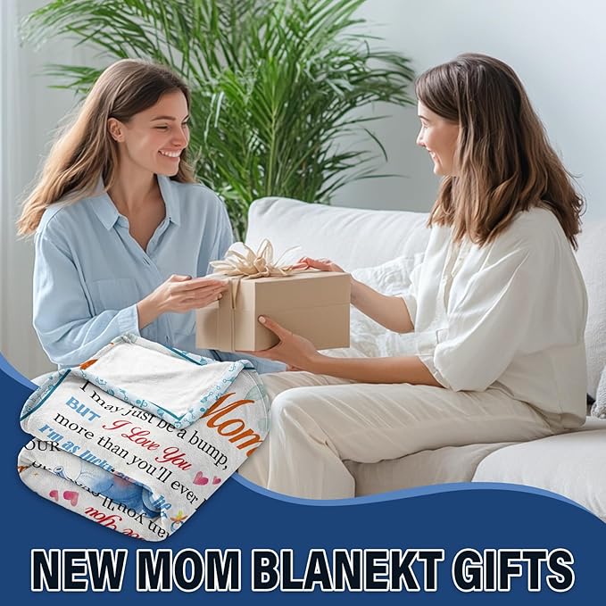 New Mom Gifts for Women, New Mom Blanket, Gifts for Mothers Day, Mother to be Gifts for 1st Time, First Pregnancy Gifts for Women Throw Blanket 50"x60"
