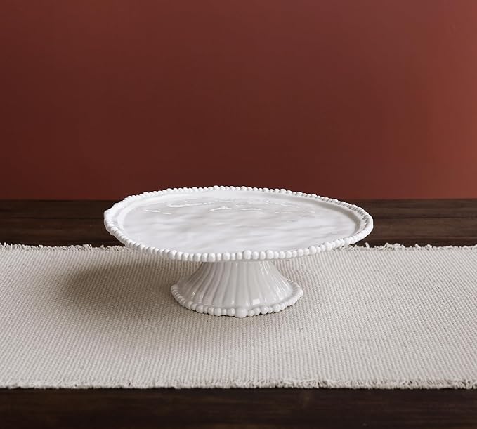 Beatriz Ball Pedestal Cake Plate, White