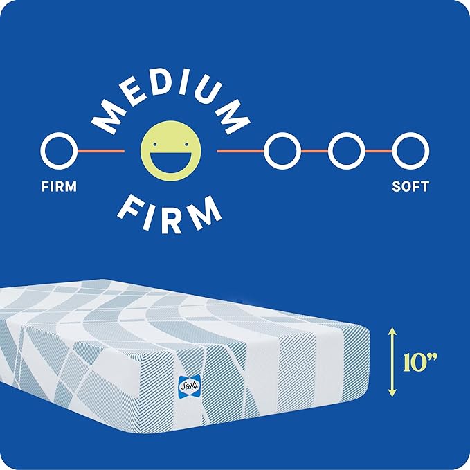 Sealy Dreamlife 10” Hybrid Mattress-in-a-Box, Twin XL, SealyComfort Gel Memory Foam, SealyResponsive Encased Coils, Surface-Guard Technology