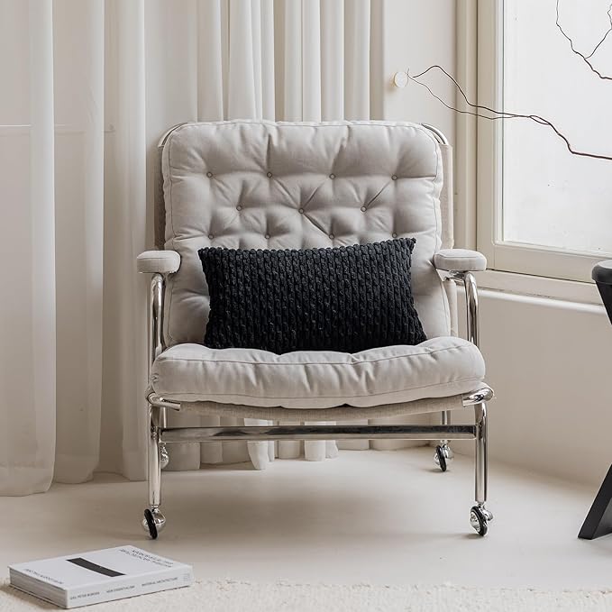 Kevin Textile Rectangle Throw Pillow Covers Ultra Soft Striped Corduroy Solid Cushion Covers Oblong Throw Pillowcases for Lumbar 12 x 20 inch Black