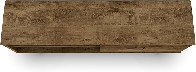 Manhattan Comfort Liberty Mid Century Modern TV Stand for Televisions up to 60 Inches, Bedroom and Living Room Entertainment Center with Storage, Shelves, and Cabinet, 201AMC: 62.99 Inch, Rustic Brown