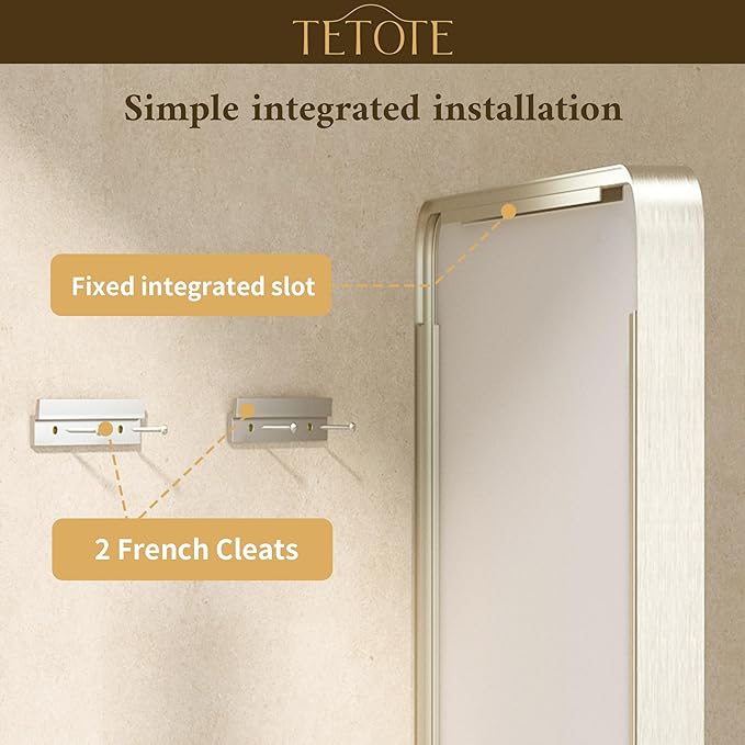 TETOTE Brushed Nickel Mirror 16 x 20 Brushed Nickel Metal Framed Bathroom Mirror, Tempered Glass, Modern Farmhouse Wall Mounted Mirror for Decorative(Horizontal/Vertical)