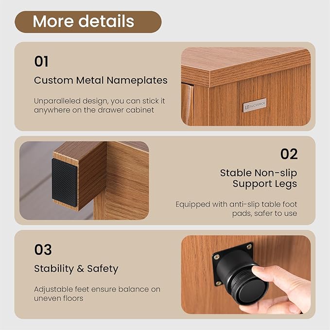 Dresser for Bedroom with 8 Drawers, 46.9" Wide Modern Chest of Drawers with Metal Handle, Wood Dresser TV Stand, Wood Storage Organizer for Bedroom, Living Room(Brown)