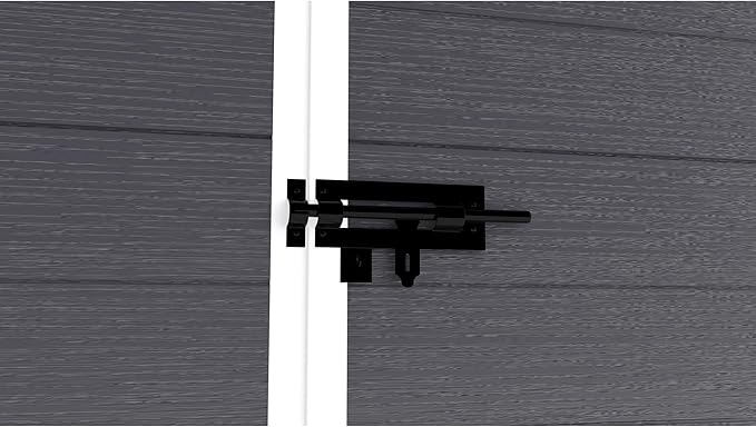 8' x 8' Resin Storage Shed Outdoor, PP Material & Strong Structure for All Weather, Plastic Garden Shed w/Window for Garden, Backyard, Poolside and Lawn, 15mm Thick PP Board - Dark Grey