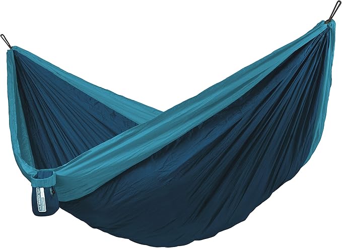 LA SIESTA Colibri 3.0 Outdoor Hammock & Tree Straps - Camping for Outside, Hiking, Travel, Backpacking - Portable, Breathable Nylon Tree Hammock for 2 Person - Double, River