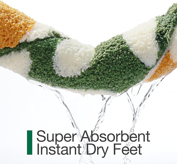 LUMI Bathroom Rug 20x32, Soft Absorbent Microfiber Bath Mats, Non-Slip Machine Wash Bath Mats for Bathroom, Shower and Bathtub Floor, Daisy