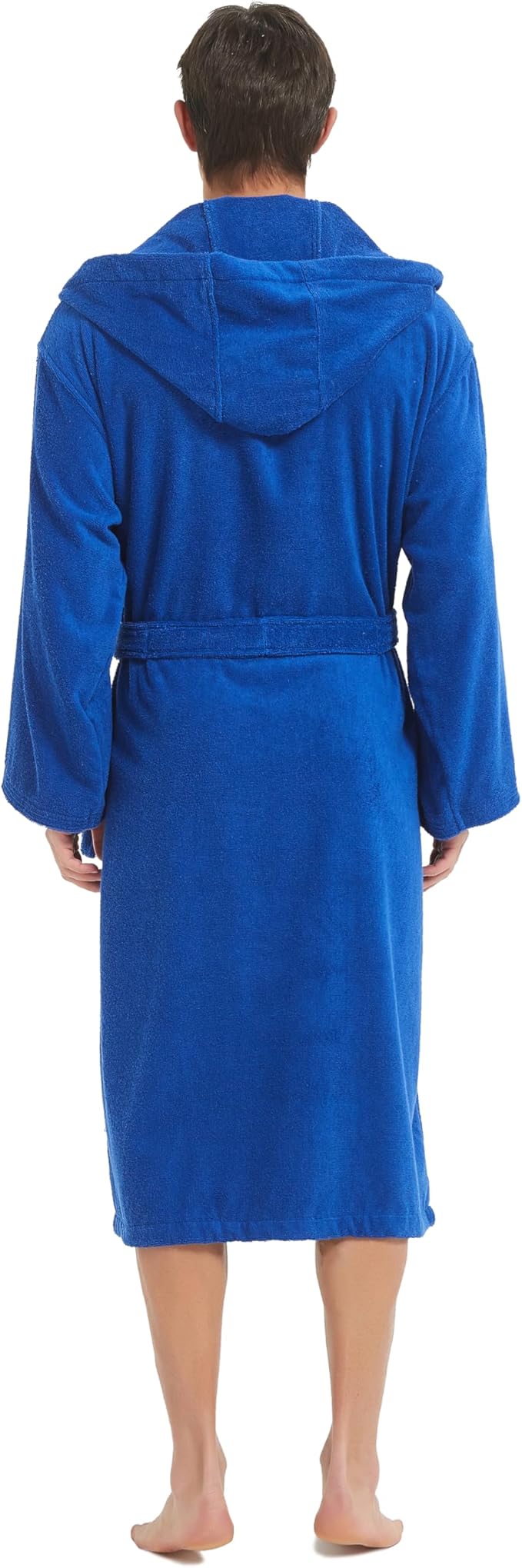 Mens Robe with Hood-Classic Terry Cloth Bathrobe for Men,Soft Knee Length Bathrobes