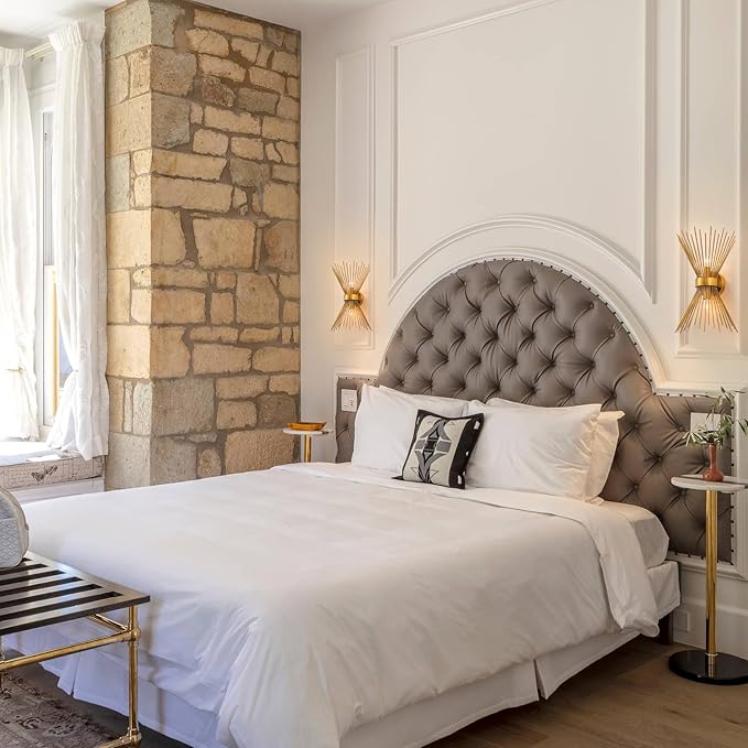 EDISLIVE 2-Bulb Vanity Light Mid-Century Modern Starburst Wall Sconce Lamp Sunburst Sconce Wall Light for Powder Room Bedroom Bathroom