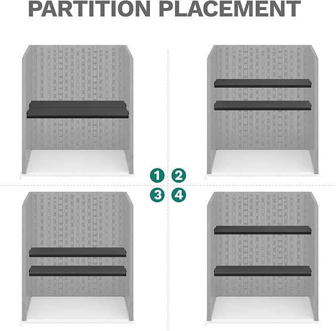 YITAHOME Outdoor Storage Cabinet with 2 Shelves, Waterproof Resin Horizontal Tool Shed, Lockable 15 cu. ft. Storage Shed for Patio, Garden, Yard, Dark Gray