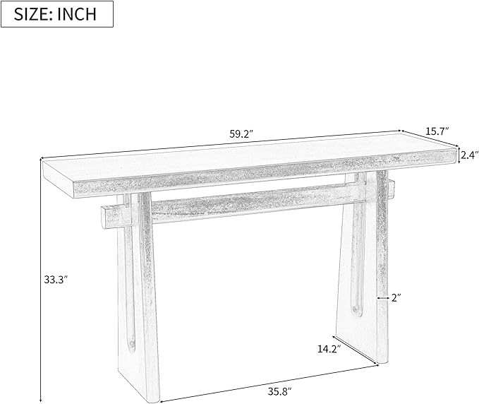 Christopher Knight Home Hirai Narrow Console Table with Geometric Silhouette, Entryway Table with Premium Wood Veneer Finish, MDF Wood Design Display Table for Home Decoration, Living Room, Black